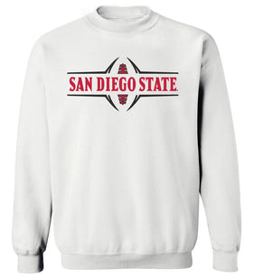 San Diego State Aztecs Crewneck Sweatshirt - Football Laces