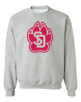 South Dakota Coyotes Crewneck Sweatshirt - SD Coyote Paw