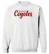 South Dakota Coyotes Crewneck Sweatshirt - Red Glitter Script Coyotes