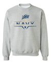 Navy Midshipmen Crewneck Sweatshirt - Navy Football Laces and Goat