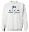 Navy Midshipmen Crewneck Sweatshirt - Navy Football Laces and Goat