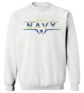 Navy Midshipmen Crewneck Sweatshirt - Navy Football Laces