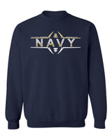 Navy Midshipmen Crewneck Sweatshirt - Navy Football Laces