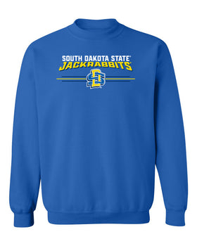 South Dakota State Jackrabbits Crewneck Sweatshirt - 3 Stripe Interlocking SDSU Logo