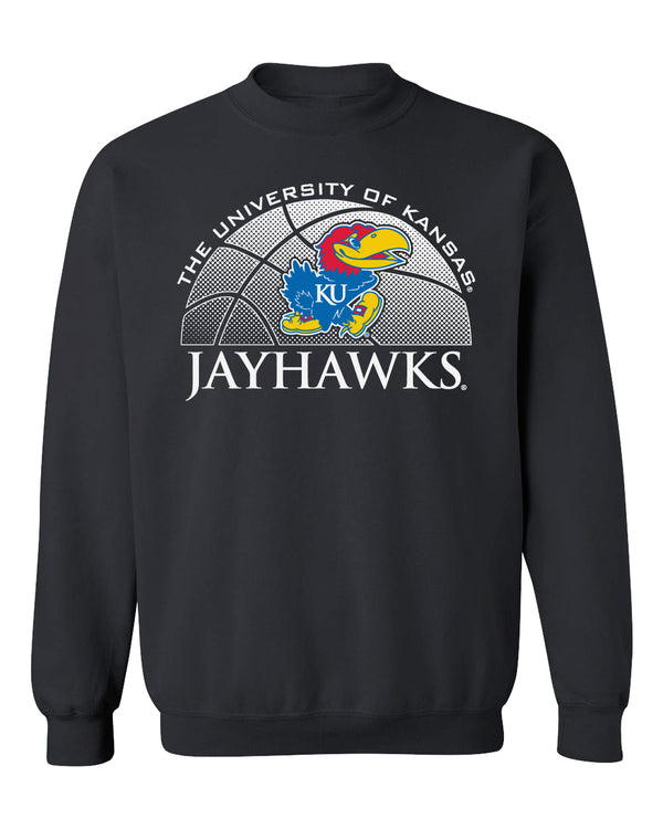 Kansas Jayhawks Crewneck Sweatshirt - Kansas Basketball Primary Logo