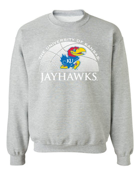 Kansas Jayhawks Crewneck Sweatshirt - Kansas Basketball Primary Logo