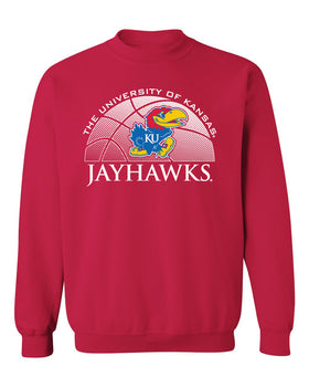 Kansas Jayhawks Crewneck Sweatshirt - Kansas Basketball Primary Logo