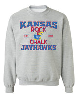 Kansas Jayhawks Crewneck Sweatshirt - Rock Chalk Jayhawks