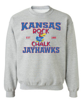 Kansas Jayhawks Crewneck Sweatshirt - Rock Chalk Jayhawks