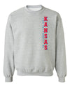 Kansas Jayhawks Crewneck Sweatshirt - Vertical University of Kansas