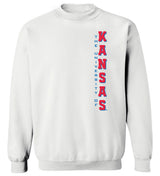 Kansas Jayhawks Crewneck Sweatshirt - Vertical University of Kansas