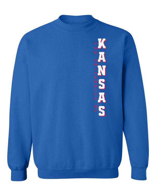 Kansas Jayhawks Crewneck Sweatshirt - Vertical University of Kansas