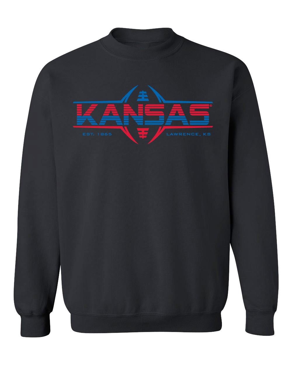 Kansas Jayhawks Crewneck Sweatshirt - Kansas Football Laces