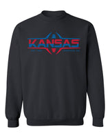 Kansas Jayhawks Crewneck Sweatshirt - Kansas Football Laces