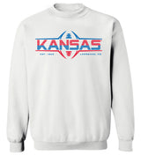 Kansas Jayhawks Crewneck Sweatshirt - Kansas Football Laces