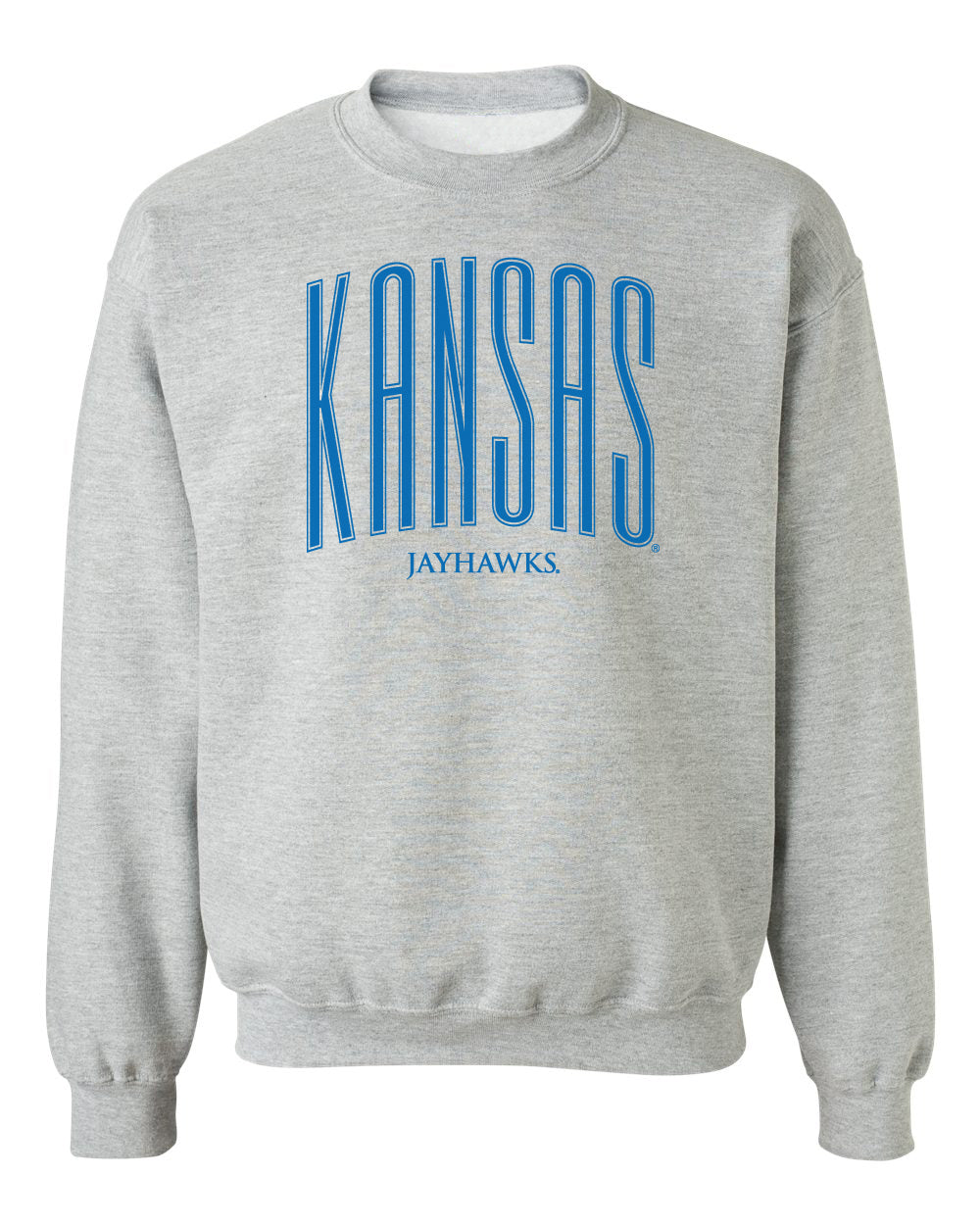 Kansas Jayhawks Crewneck Sweatshirt - Tall Kansas Small Jayhawks
