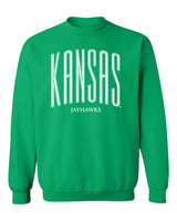 Kansas Jayhawks Crewneck Sweatshirt - Tall Kansas Small Jayhawks