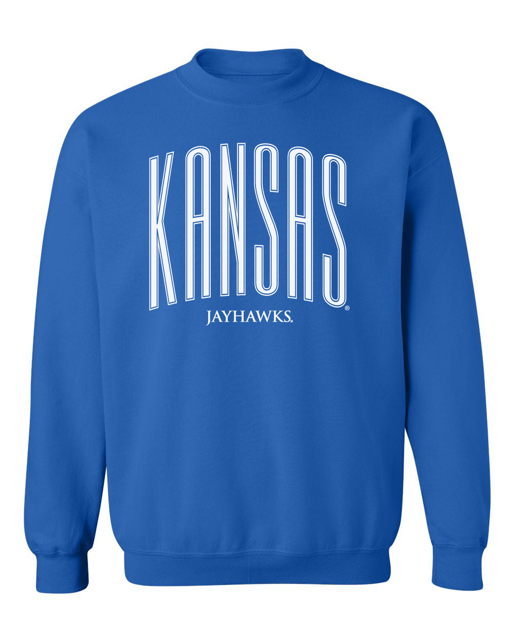 Kansas Jayhawks Crewneck Sweatshirt - Tall Kansas Small Jayhawks