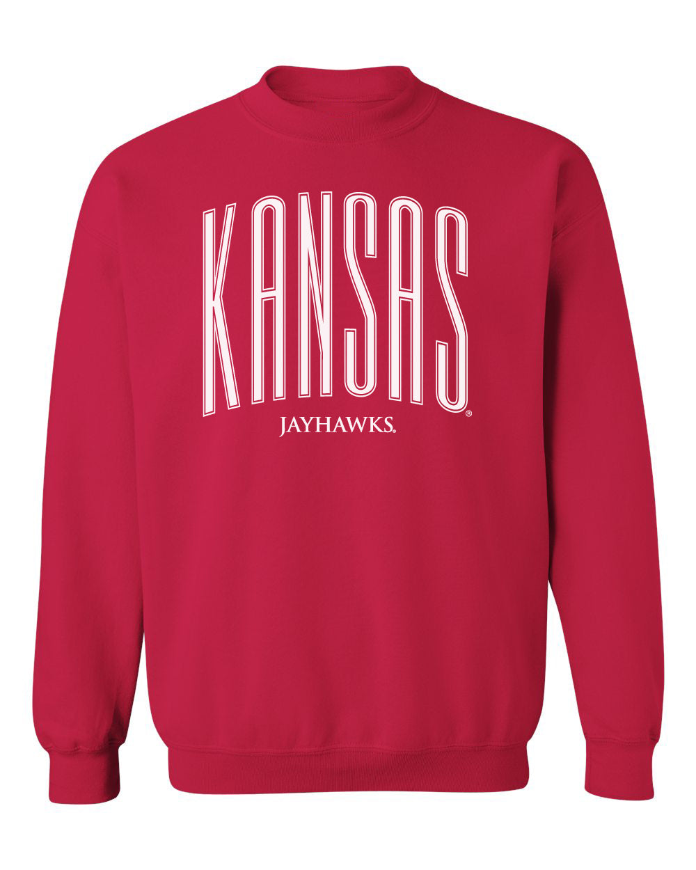 Kansas Jayhawks Crewneck Sweatshirt - Tall Kansas Small Jayhawks