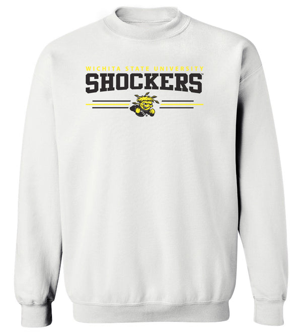 Wichita State Shockers Crewneck Sweatshirt - Wichita State Shockers 3 Stripe