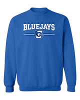 Creighton Bluejays Crewneck Sweatshirt - Bluejays 3 Stripe Primary Logo