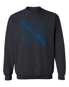 Creighton Bluejays Crewneck Sweatshirt - Bluejays Diagonal Echo
