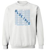 Creighton Bluejays Crewneck Sweatshirt - Bluejays Diagonal Echo