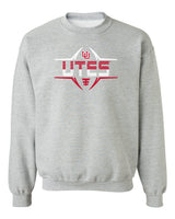 Utah Utes Crewneck Sweatshirt - Striped UTES Football Laces