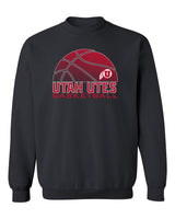 Utah Utes Crewneck Sweatshirt - Utah Utes Basketball with Logo