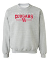 Houston Cougars Crewneck Sweatshirt - Cougars 3-Stripe UH Logo