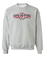Houston Cougars Crewneck Sweatshirt - Striped Houston Football Laces