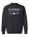 K-State Wildcats Crewneck Sweatshirt - Wildcats with 3-Stripe Powercat
