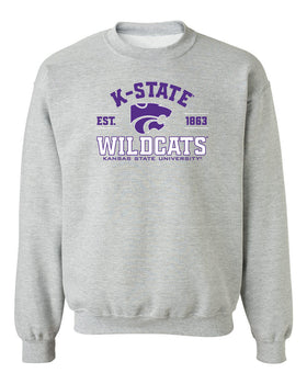 K-State Wildcats Crewneck Sweatshirt - Arch K-State Wildcats EST 1863