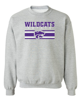 K-State Wildcats Crewneck Sweatshirt - Wildcats Stripe Powercat