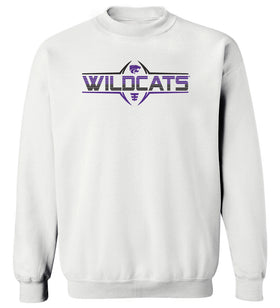K-State Wildcats Crewneck Sweatshirt - Striped WILDCATS Football Laces