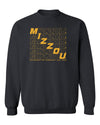 Missouri Tigers Crewneck Sweatshirt - Diagonal Echo Mizzou