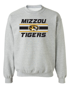 Missouri Tigers Crewneck Sweatshirt - Horiz Stripe Mizzou Tigers