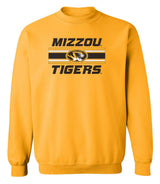 Missouri Tigers Crewneck Sweatshirt - Horiz Stripe Mizzou Tigers