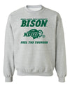 NDSU Bison Crewneck Sweatshirt - NDSU Bison Feel The Thunder