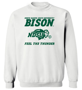 NDSU Bison Crewneck Sweatshirt - NDSU Bison Feel The Thunder