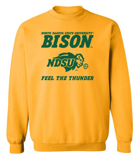 NDSU Bison Crewneck Sweatshirt - NDSU Bison Feel The Thunder