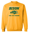 NDSU Bison Crewneck Sweatshirt - Bison Feel The Thunder