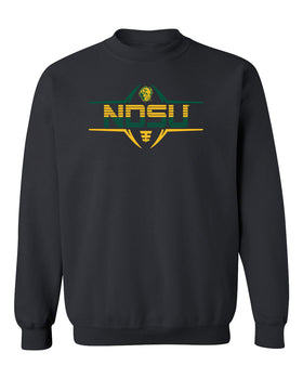 NDSU Bison Crewneck Sweatshirt - Striped NDSU Football Laces