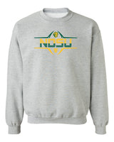 NDSU Bison Crewneck Sweatshirt - Striped NDSU Football Laces