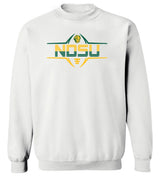 NDSU Bison Crewneck Sweatshirt - Striped NDSU Football Laces