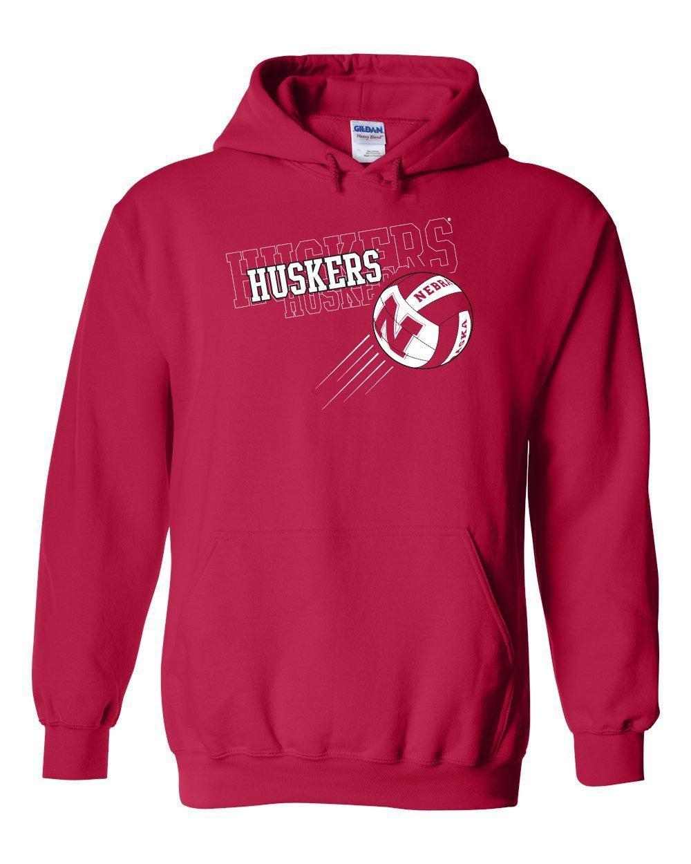 Nebraska Cornhuskers Volleyball "Huskers Huskers Huskers" Hooded Sweatshirt