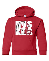 Nebraska Cornhuskers Football HUSKER Helmet Youth Hooded Sweatshirt