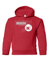 Nebraska Huskers x 3 Baseball Youth Hooded Sweatshirt