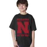 Nebraska Cornhuskers "Nebraska N GO BIG RED" Youth Boys Tee Shirt