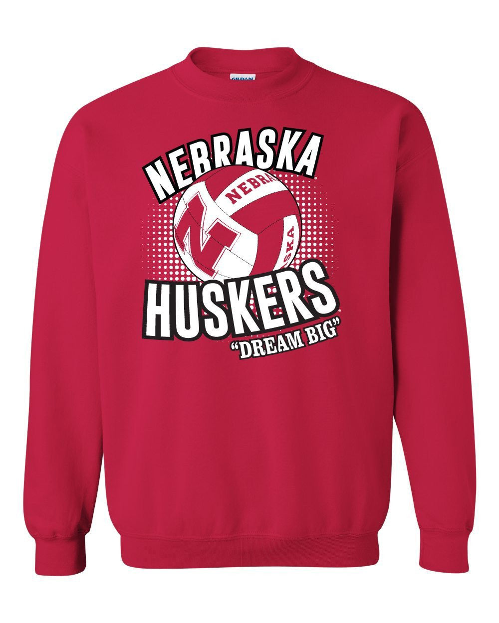 Nebraska Huskers Volleyball "Dream Big" Crewneck Sweatshirt